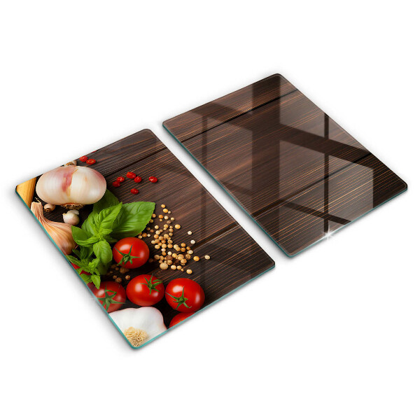 Krájecí prkénko skleněné Zelenina na stole