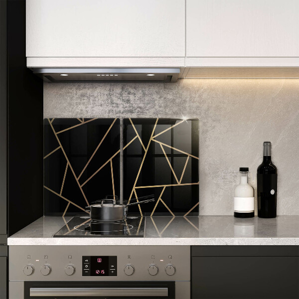 Krájecí prkénko skleněné Černá abstrakce