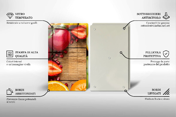 Krájecí prkénko skleněné Čerstvé ovoce