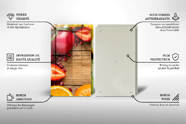 Krájecí prkénko skleněné Čerstvé ovoce