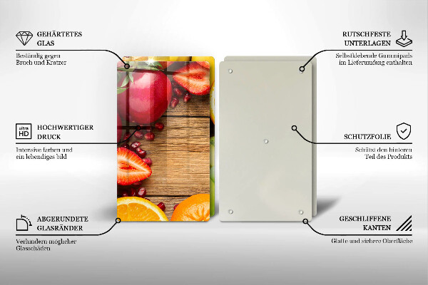 Krájecí prkénko skleněné Čerstvé ovoce