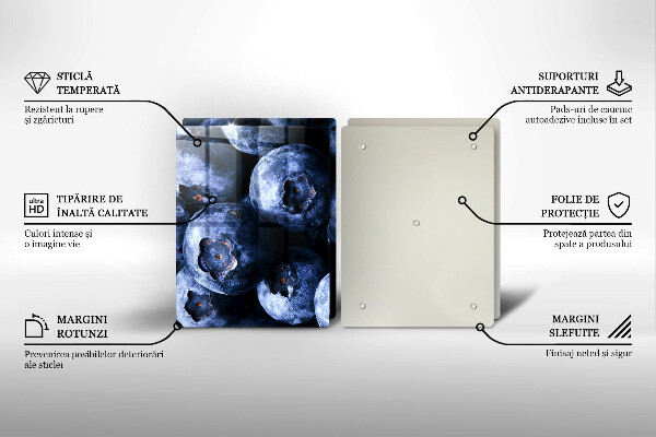 Krájecí prkénko skleněné Zblízka bobulí