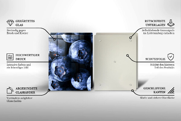 Krájecí prkénko skleněné Zblízka bobulí