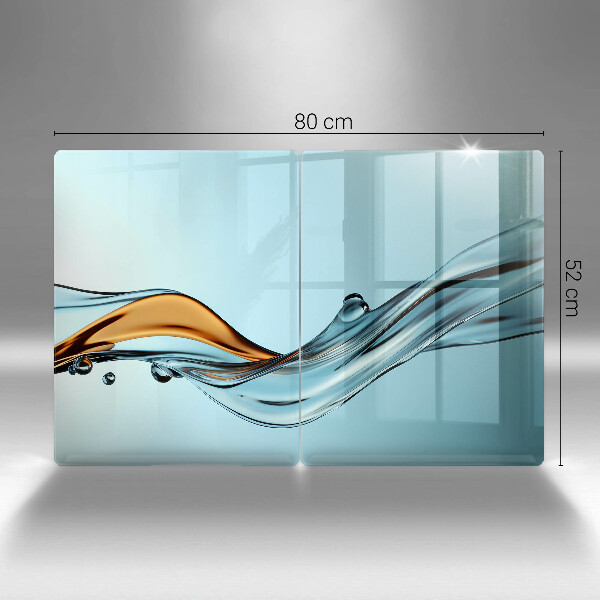 Krájecí prkénko skleněné Voda na modrém pozadí