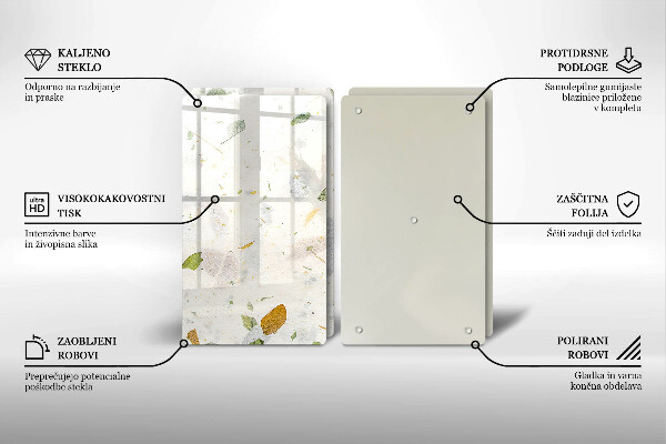 Krájecí prkénko skleněné Padající listy