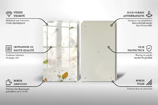 Krájecí prkénko skleněné Padající listy