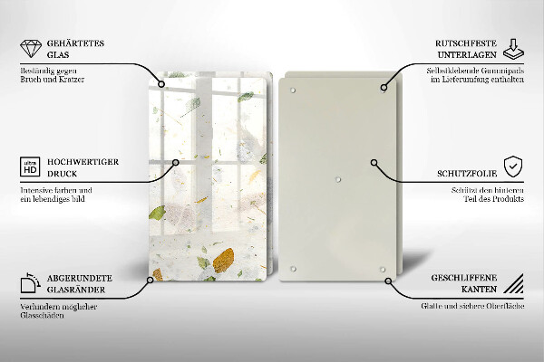 Krájecí prkénko skleněné Padající listy