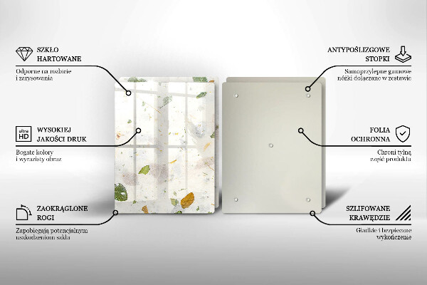 Krájecí prkénko skleněné Padající listy