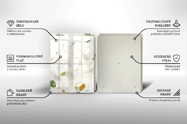 Krájecí prkénko skleněné Padající listy