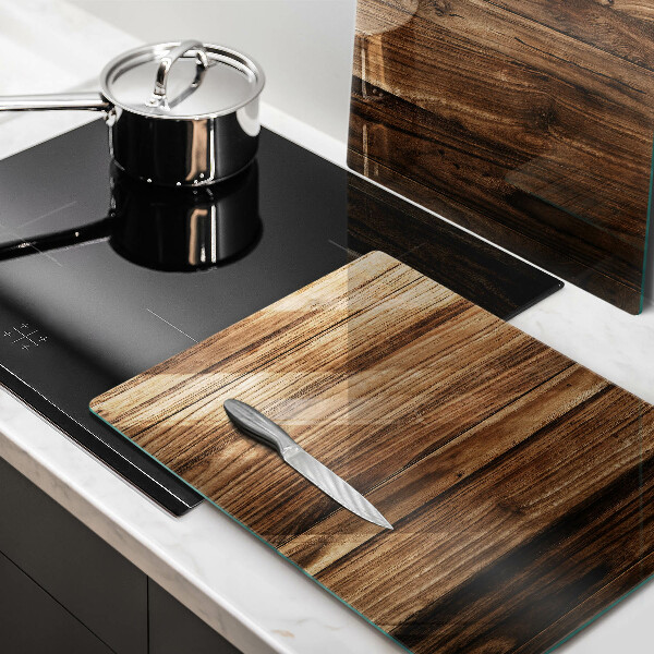 Krájecí prkénko skleněné Textura dřeva