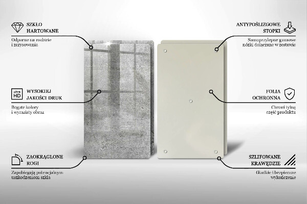 Skleněné krájecí prkénko Betonová textura