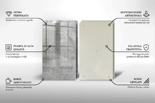 Skleněné krájecí prkénko Betonová textura