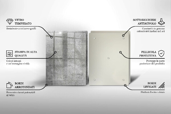 Skleněné krájecí prkénko Betonová textura