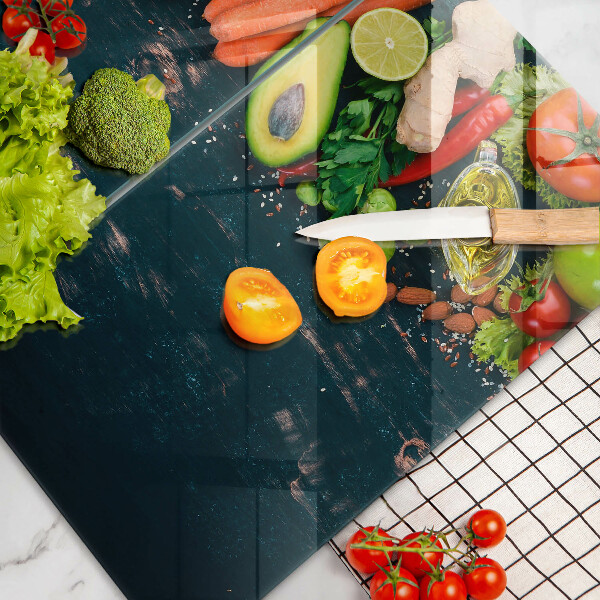 Skleněné krájecí prkénko Ovoce a zelenina