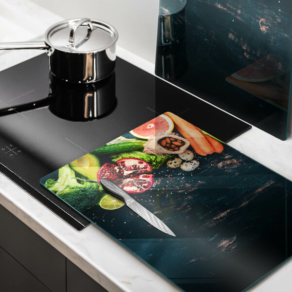 Skleněné krájecí prkénko Ovoce a zelenina