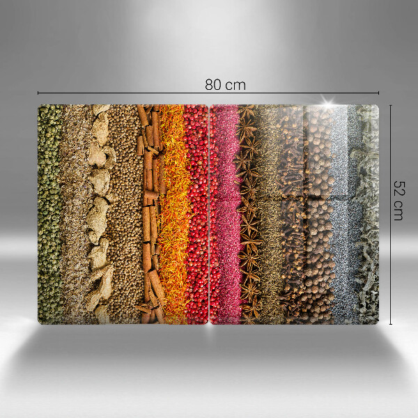 Skleněné krájecí prkénko Barevné koření