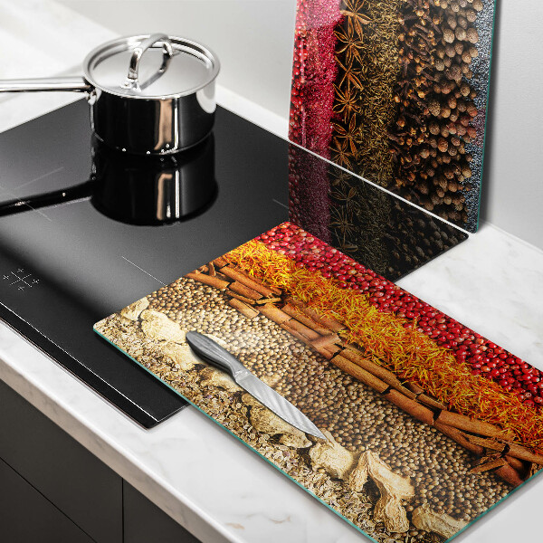 Skleněné krájecí prkénko Barevné koření