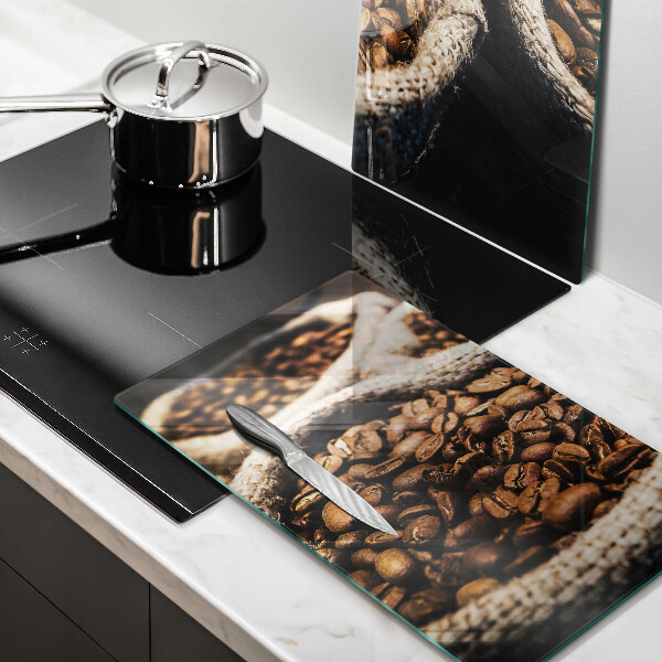 Skleněné krájecí prkénko Sáčky z kávových zrn