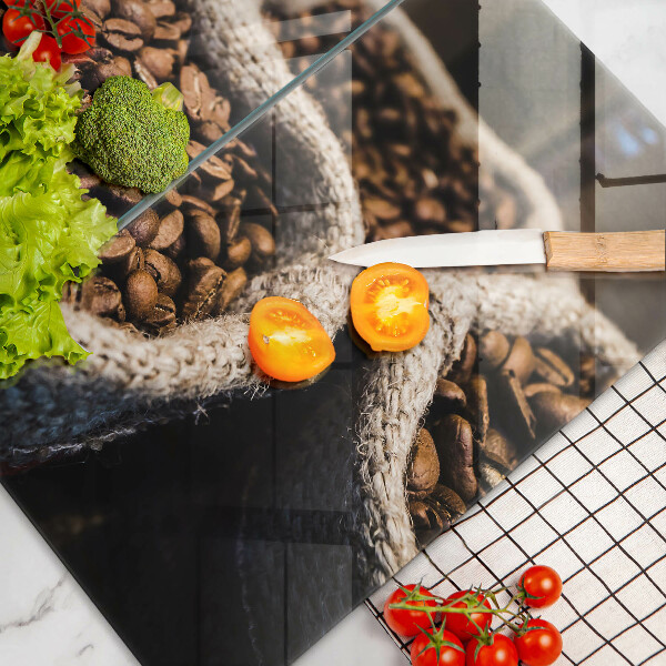 Skleněné krájecí prkénko Sáčky z kávových zrn