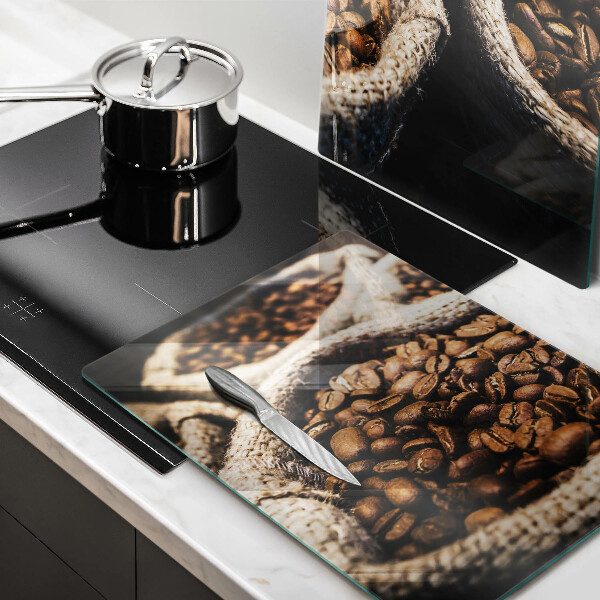 Skleněné krájecí prkénko Sáčky z kávových zrn