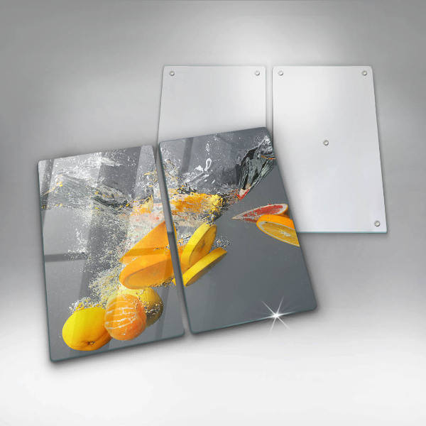 Skleněné krájecí prkénko Citrony ve vodě