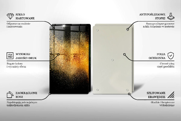 Skleněné krájecí prkénko Barevné koření