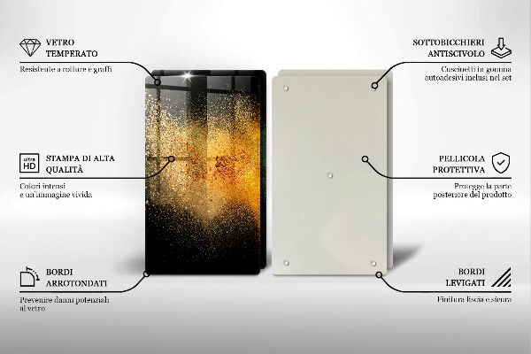 Skleněné krájecí prkénko Barevné koření