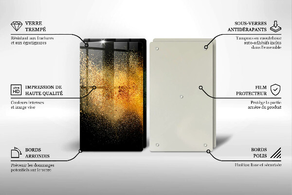 Skleněné krájecí prkénko Barevné koření