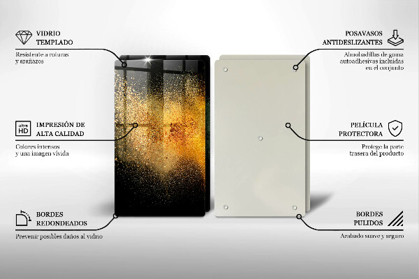 Skleněné krájecí prkénko Barevné koření