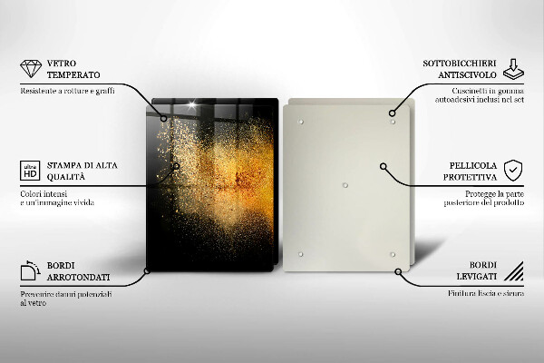 Skleněné krájecí prkénko Barevné koření