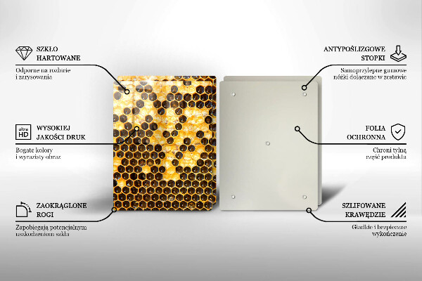 Skleněné krájecí prkénko Voštinový