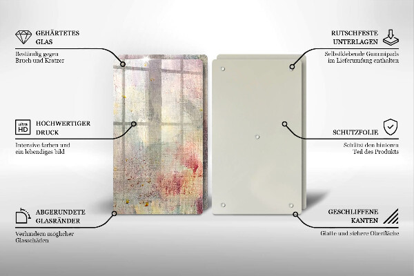 Skleněná krájecí deska Malování textury pozadí