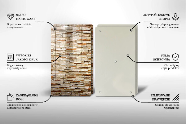 Skleněná krájecí deska Textura dekorativních kamenů