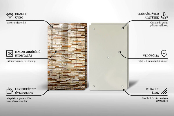 Skleněná krájecí deska Textura dekorativních kamenů