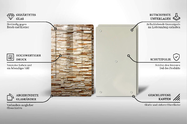 Skleněná krájecí deska Textura dekorativních kamenů