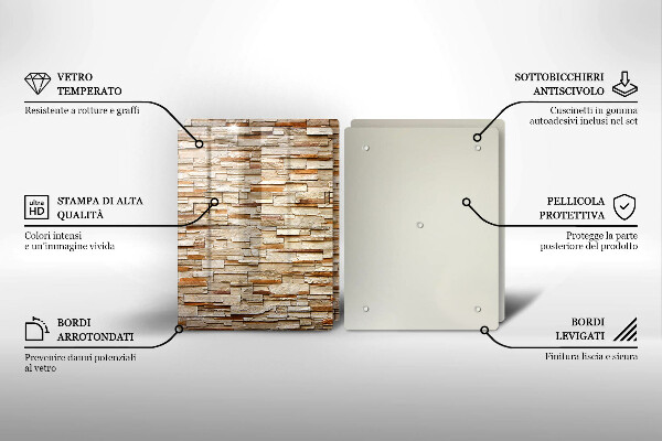 Skleněná krájecí deska Textura dekorativních kamenů