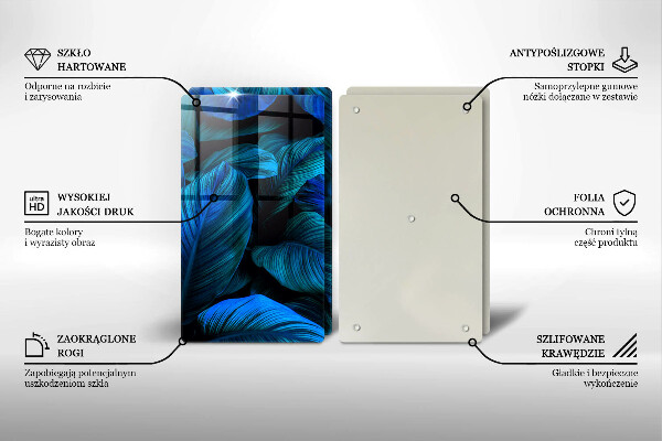 Skleněná krájecí deska Listí vegetace v džungli