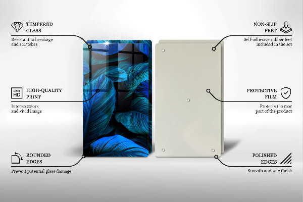 Skleněná krájecí deska Listí vegetace v džungli