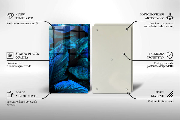 Skleněná krájecí deska Listí vegetace v džungli