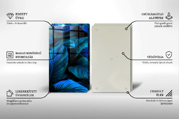 Skleněná krájecí deska Listí vegetace v džungli