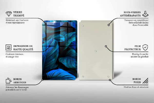 Skleněná krájecí deska Listí vegetace v džungli