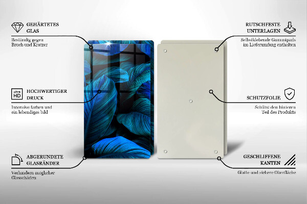 Skleněná krájecí deska Listí vegetace v džungli