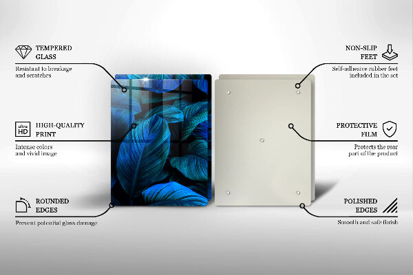 Skleněná krájecí deska Listí vegetace v džungli