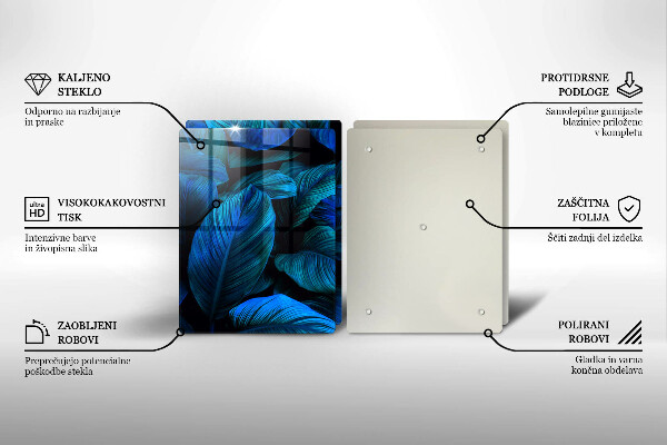 Skleněná krájecí deska Listí vegetace v džungli