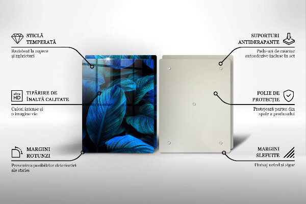 Skleněná krájecí deska Listí vegetace v džungli