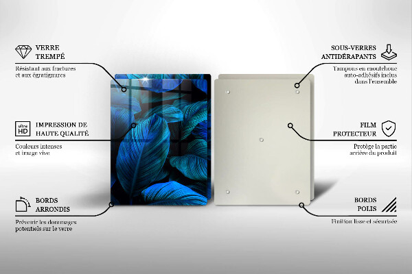 Skleněná krájecí deska Listí vegetace v džungli