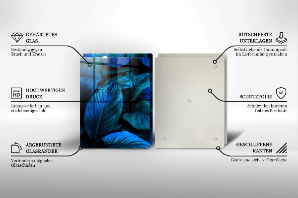 Skleněná krájecí deska Listí vegetace v džungli