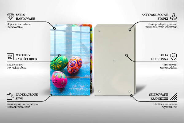 Skleněná krájecí deska Velikonoční vajíčka velikonoční vajíčka