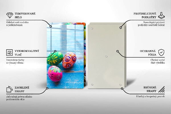 Skleněná krájecí deska Velikonoční vajíčka velikonoční vajíčka