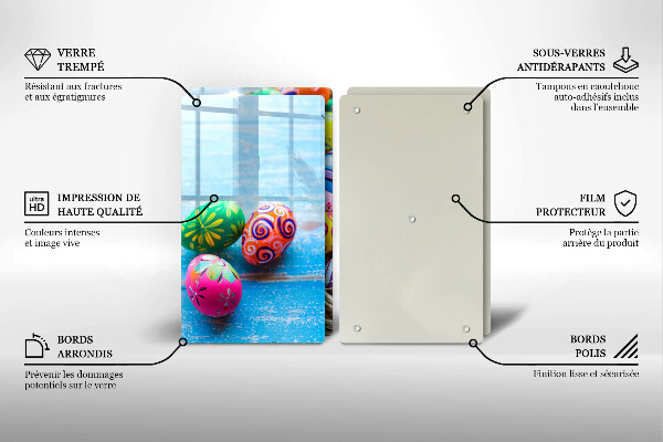 Skleněná krájecí deska Velikonoční vajíčka velikonoční vajíčka